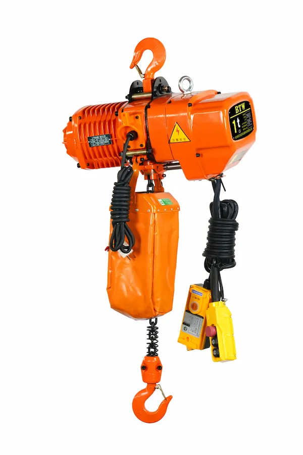 Electric chain hoist for industrial and warehouse lifting