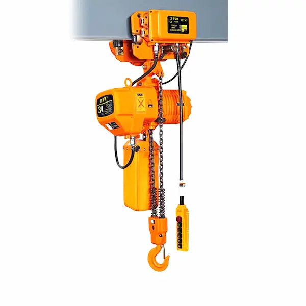 motorized trolley type 3 Ton double chain Electric Chain Hoist