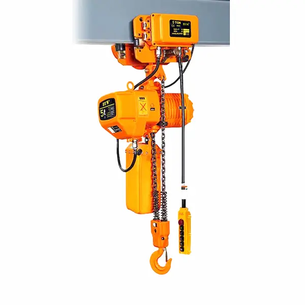 motorized trolley type 5 ton double electric chain hoist