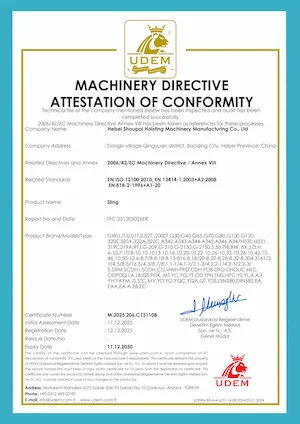 Rigging Hardware CE Certificate