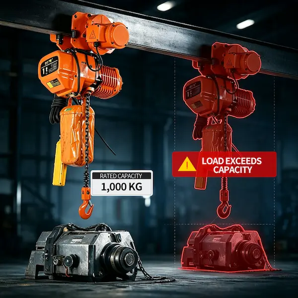 Industrial Hoist Safety and Overload Prevention in Manufacturing Workshop